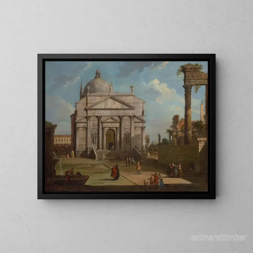 Reproduktion av målningen En nyckfullhet med Rödempteur-kyrkan – Canaletto Reproduktion av målningen En nyckfullhet med Rödempteur-kyrkan – Canaletto