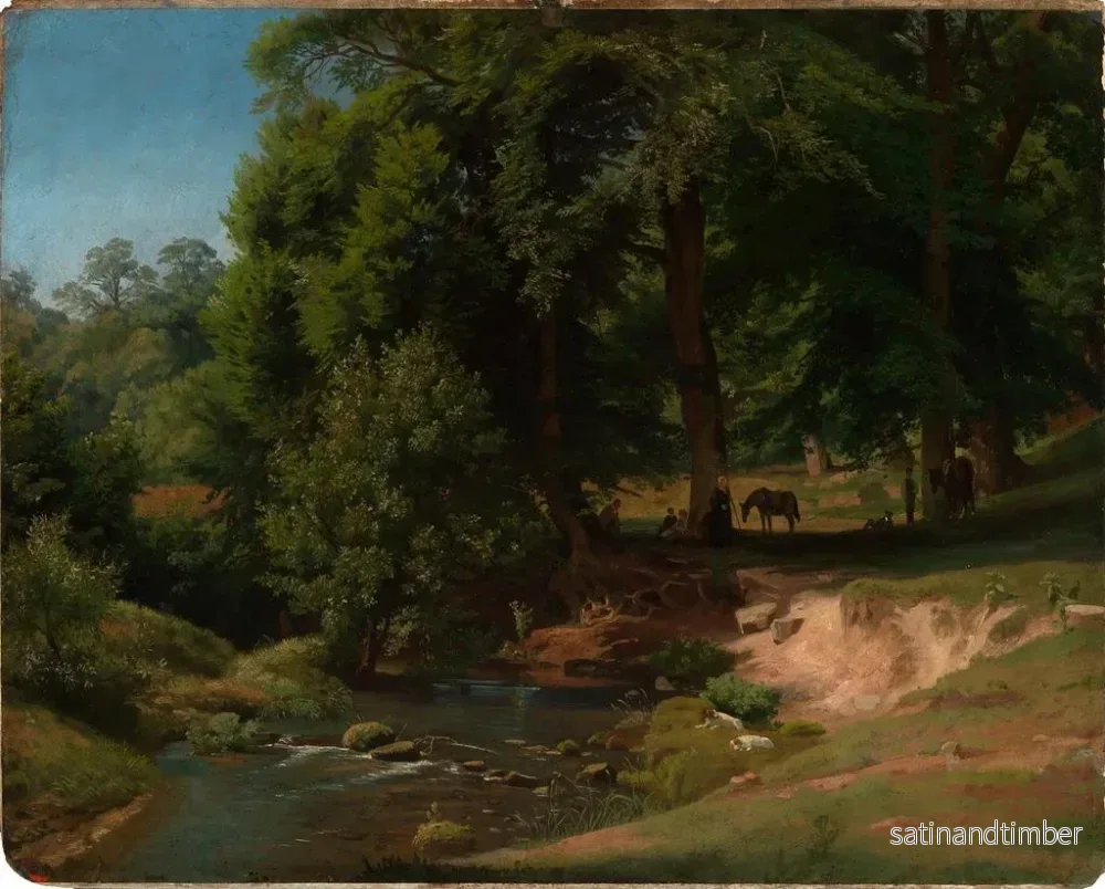 Reproduktion av målningen Sur l'Alb I med ryttare i vila - Johann Wilhelm Schirmer - Bild 2