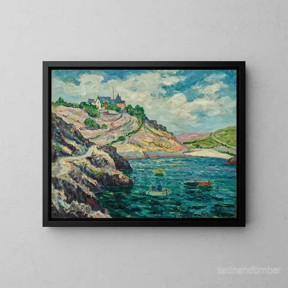 Reproduktion av målningen av Le fond de l'anse de Port-Goulphar, Belle-Île - Maxime Maufra