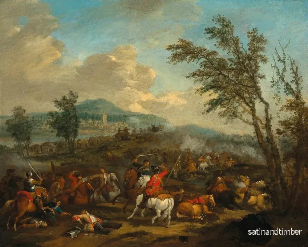 Reproduktion av målningen En kavalleribrand - Jan van Huchtenburg - Bild 2