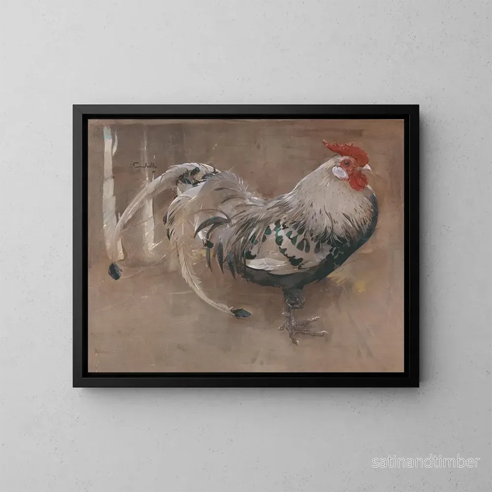 Reproduktion av målningen Le coq pailleté - Joseph Crawhall