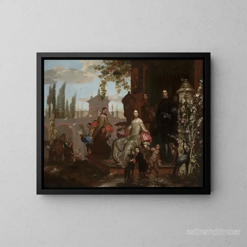 Reproduktion av målningen Familjeporträtt - Jan van Kessel den Yngre