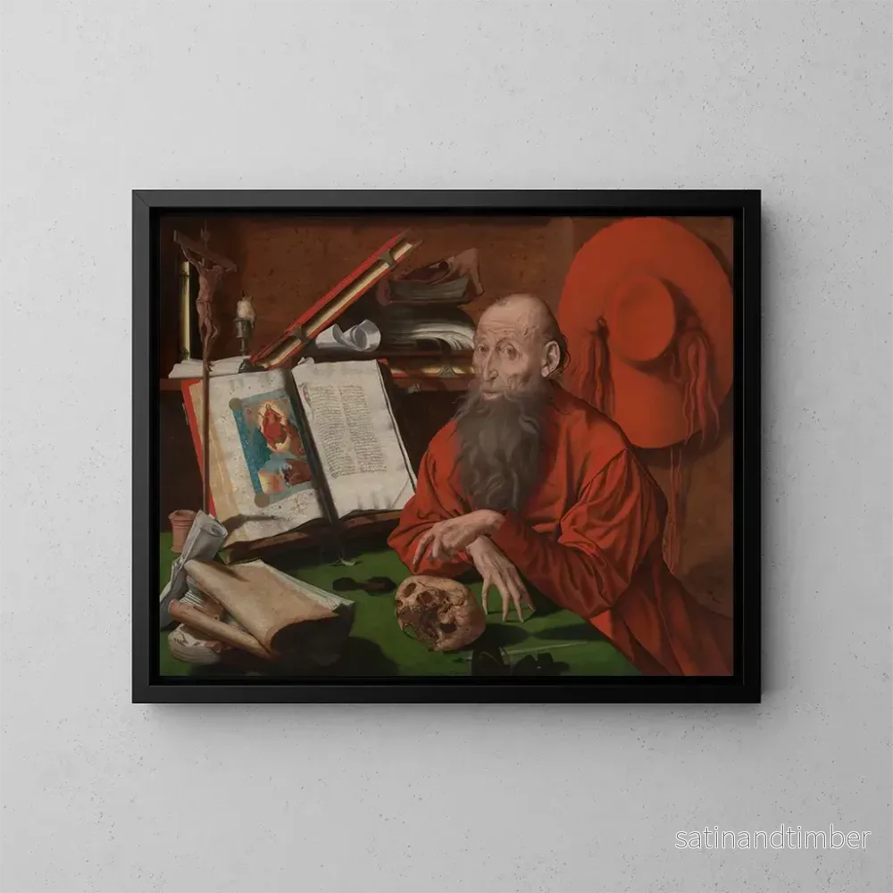 Reproduktion av målningen av Saint Jérôme - Marinus van Reymerswaele