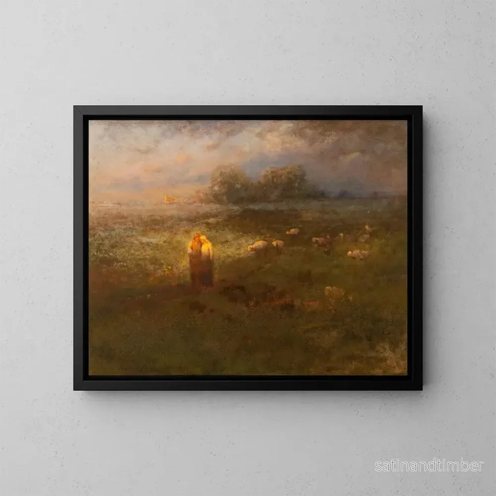 Reproduktion av målningen Eftermiddag i guld - George Inness Jr