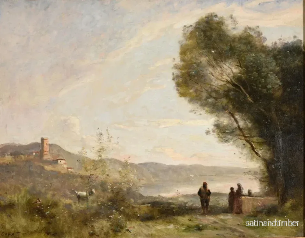Reproduktion av målningen Souvenir des rives méditerranéennes - Jean-Baptiste-Camille Corot - Bild 2
