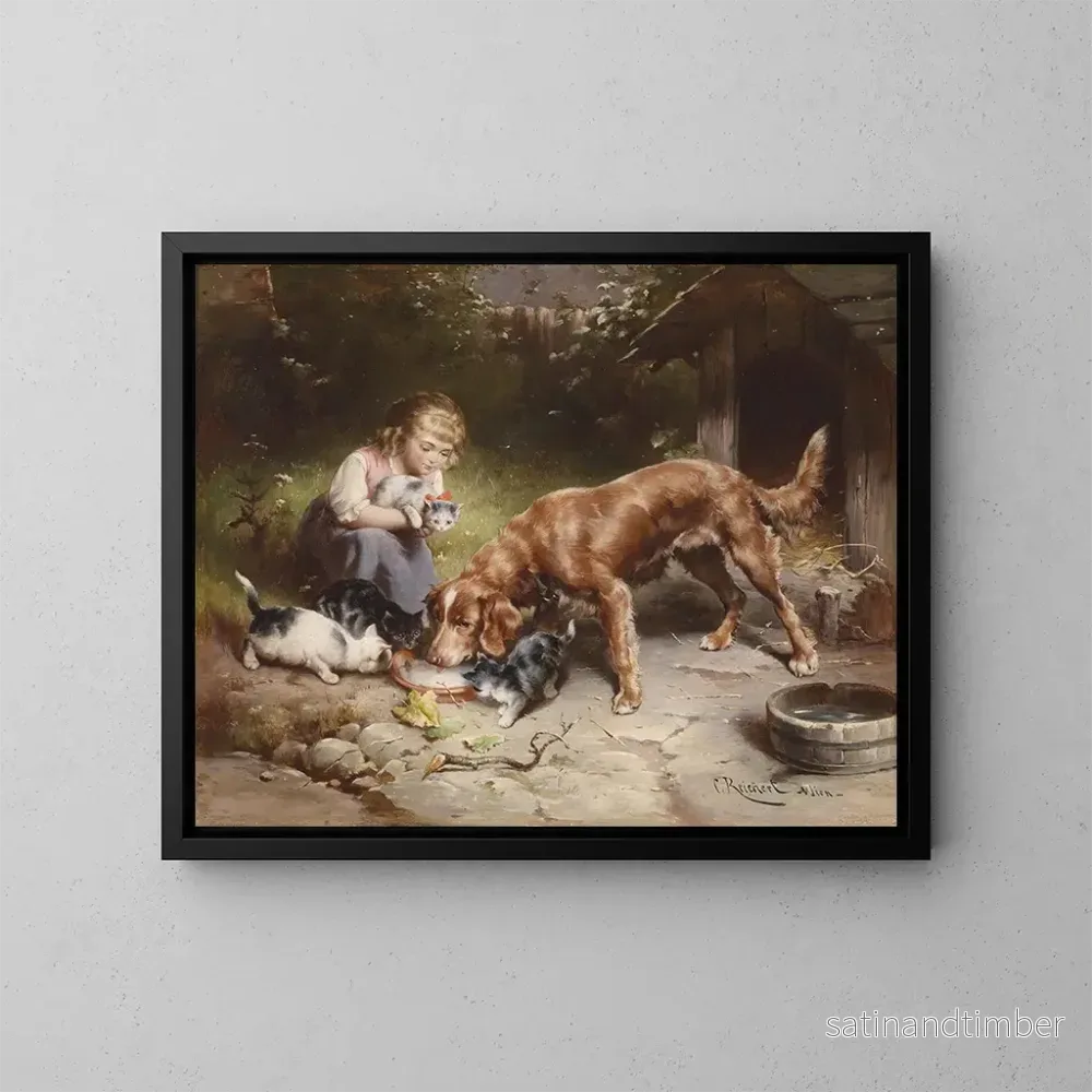 Reproduktion av målningen Festmåltid - Carl Reichert