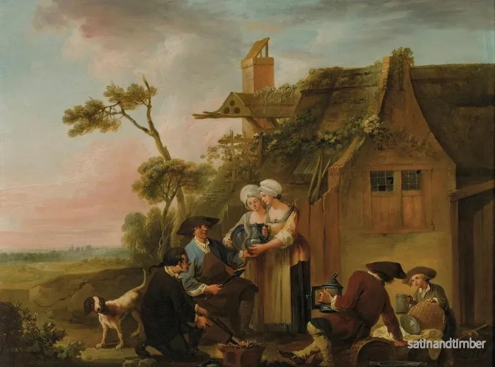 Reproduktion av målningen Le marchand d'étain - Louis Joseph Watteau - Bild 2