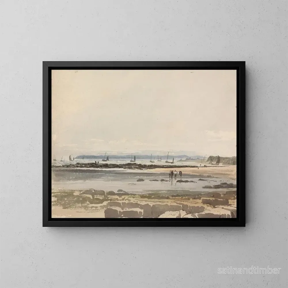 Reproduktion av målningen Strandscen - Samuel Prout