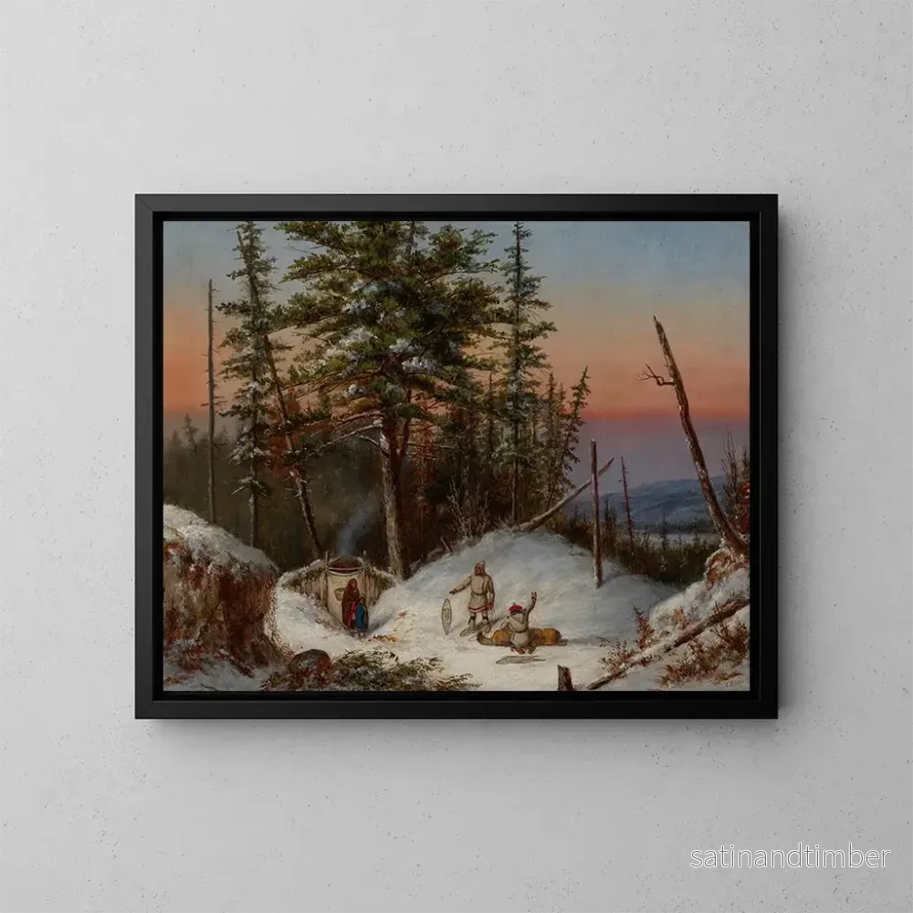 Reproduktion av målningen Trapper vid gränsen – Cornelius David Krieghoff Reproduktion av målningen Trapper vid gränsen – Cornelius David Krieghoff
