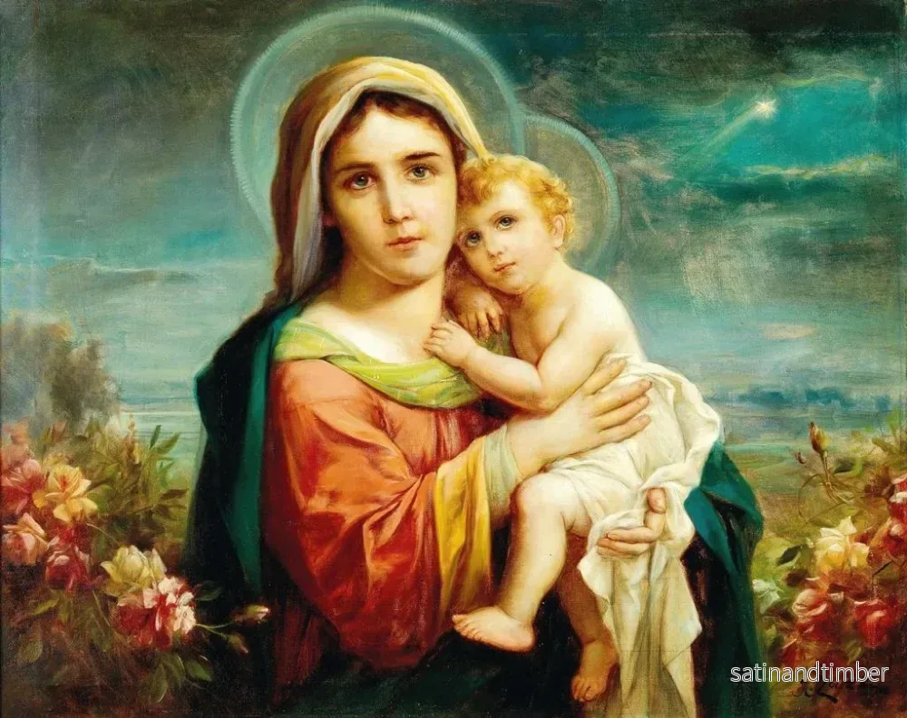 Reproduktion av målningen Vierge à l'Enfant - Hans Zatzka - Bild 2