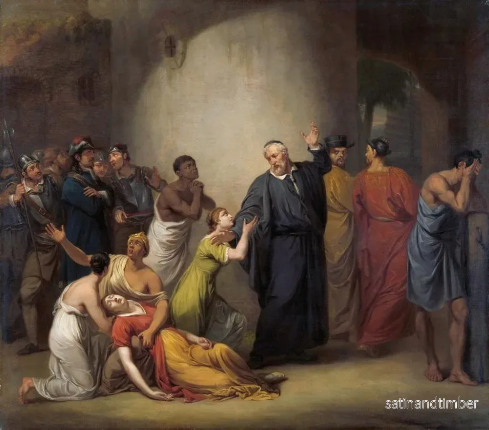 Reproduktion av målningen Le sacrifice volontaire du révérend Hambroeck à Taïwan en 1662 - Jan Willem Pieneman - Bild 2