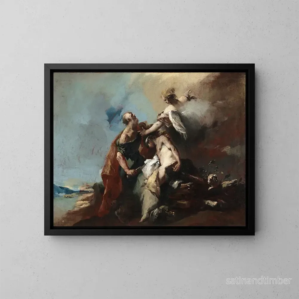 Reproduktion av målningen Le Sacrifice d'Isaac - Francesco Guardi
