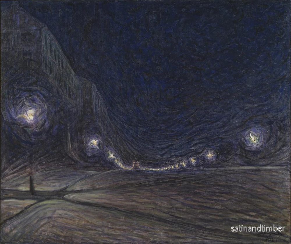 Reproduktion av målningen Hornsgatan la nuit - Eugène Jansson - Bild 2