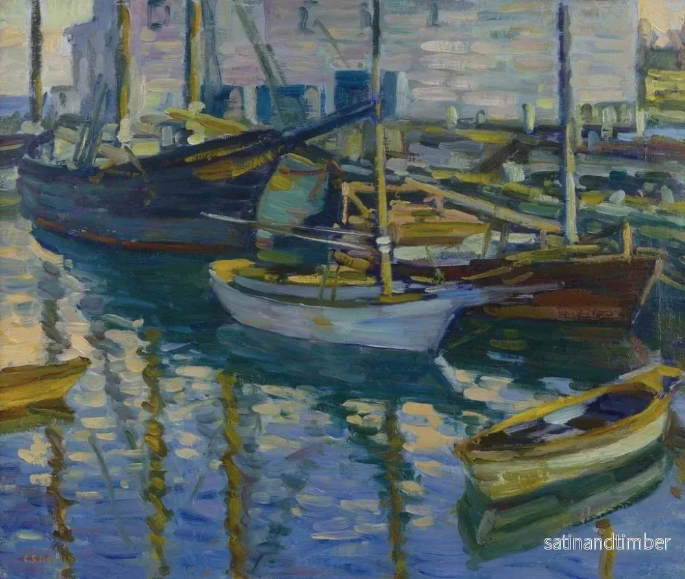 Reproduktion av målningen Bateaux au port - Charles Salis Kaelin - Bild 2