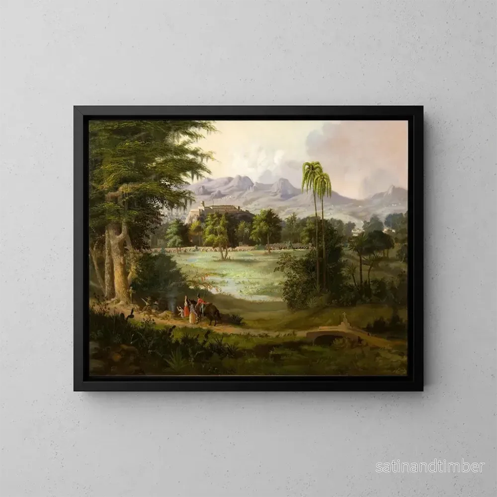 Reproduktion av målningen Château de Chapultepec - Robert S. Duncanson
