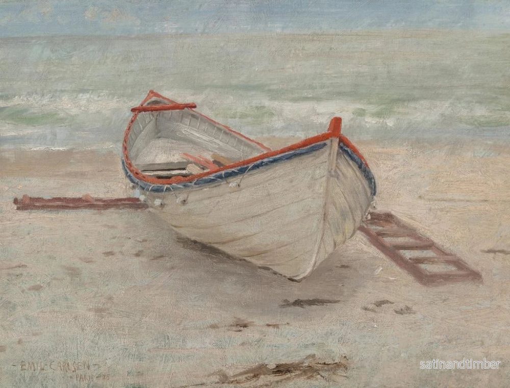 Reproduktion av målningen Bått av fiskare på stranden - Emil Carlsen - Bild 2