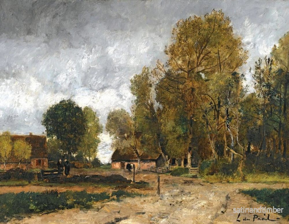 Reproduktion av målningen Landskapsbild med ett hus - László Pál - Bild 2
