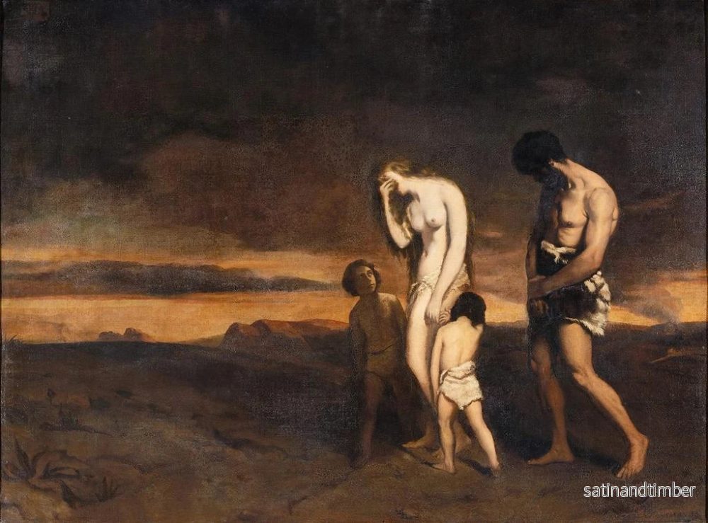 Reproduktion av målningen av Caïns straff - Théodore Chassériau - Bild 2