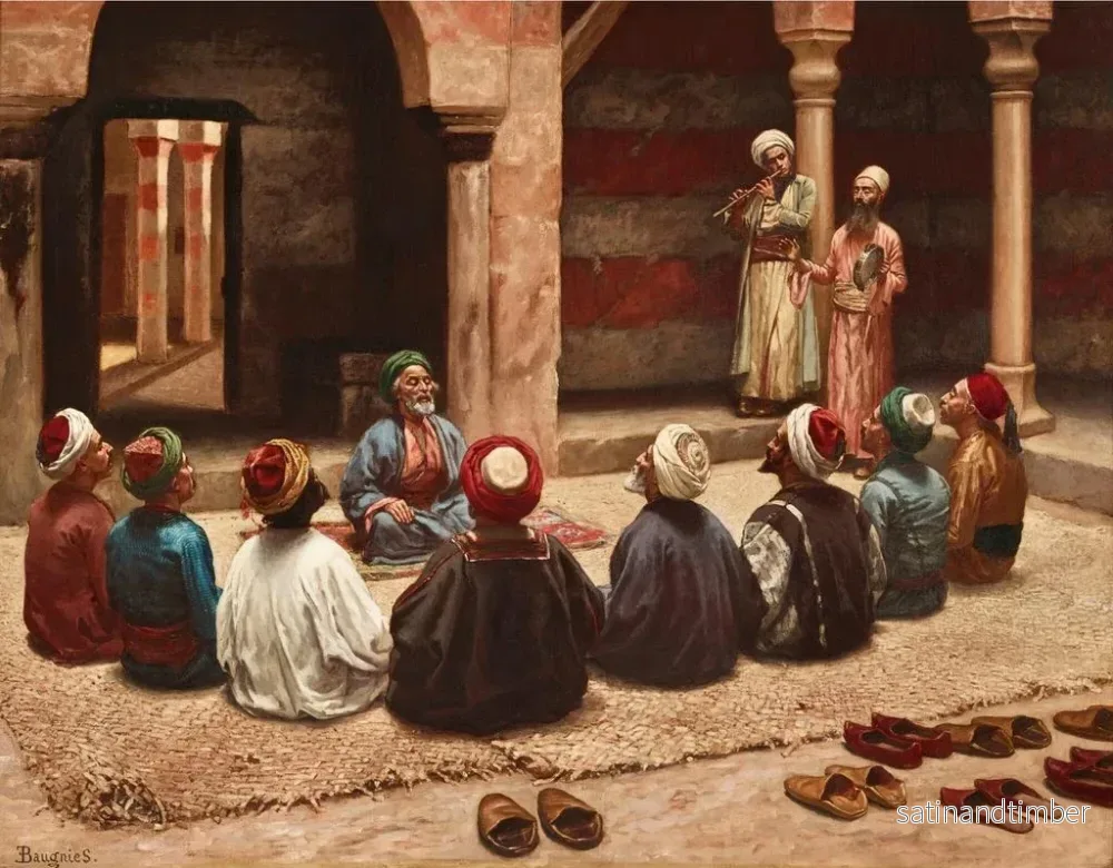 Reproduktion av målningen Le Dhikr - Eugène Baugnies - Bild 2