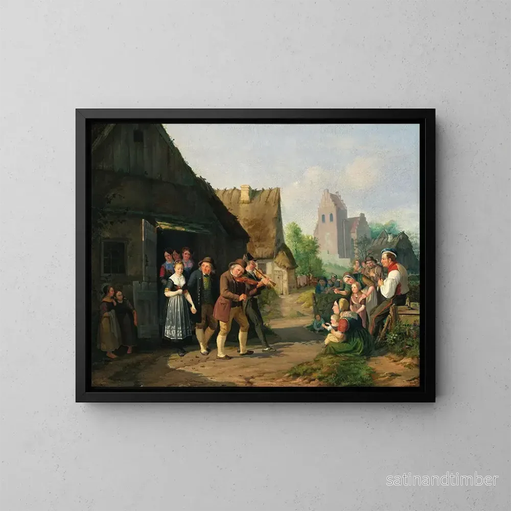 Reproduktion av målningen La Procession de mariage - Paul August Plum