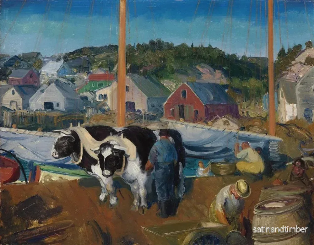 Reproduktion av målningen Quai des bœufs à Matinicus - George Wesley Bellows - Bild 2