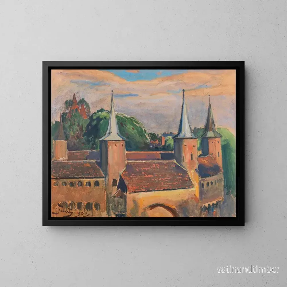 Reproduktion av målningen Le Barbican de Cracovie – Julian Fałat Reproduktion av målningen Le Barbican de Cracovie – Julian Fałat