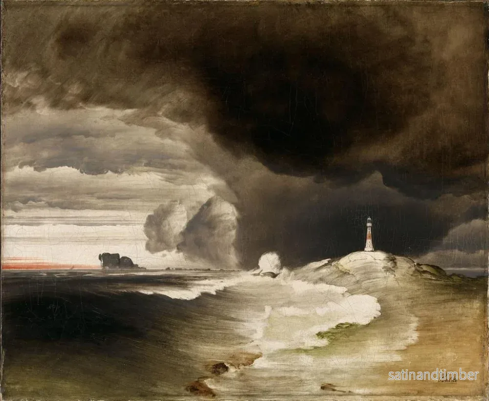 Reproduktion av målningen Fyr på den norska kusten - Peder Balke - Bild 2
