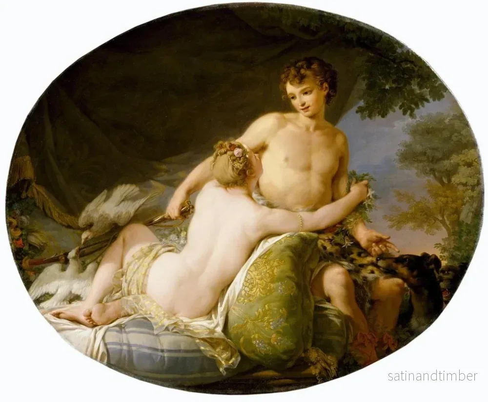 Reproduktion av målningen Venus och Adonis - Hugues Taraval - Bild 2