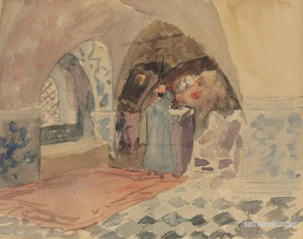 Reproduktion av målningen av interiör av kapell - Maria Yakunchikova - Bild 2