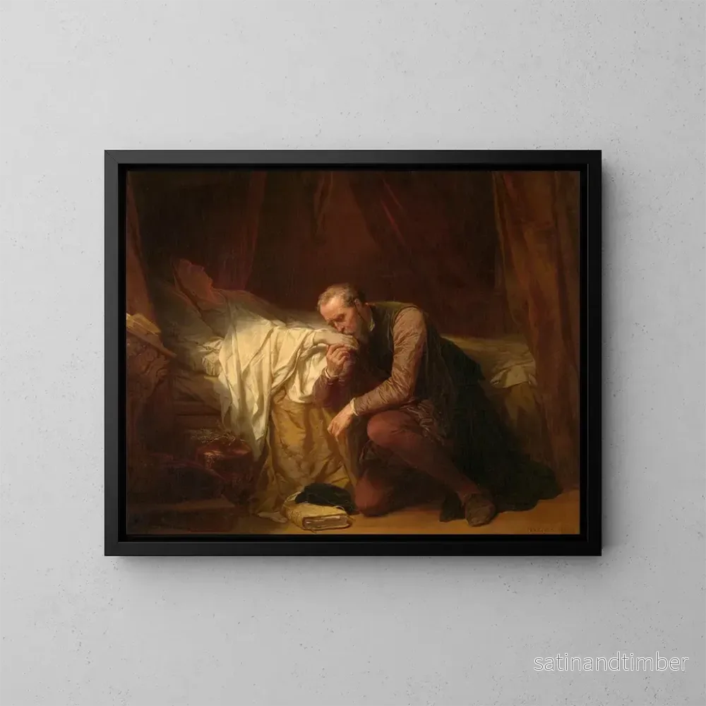 Reproduktion av målningen av konstnären Michelangelo vid Vittoria Colonnas sängkammare - Nicaise De Keyser