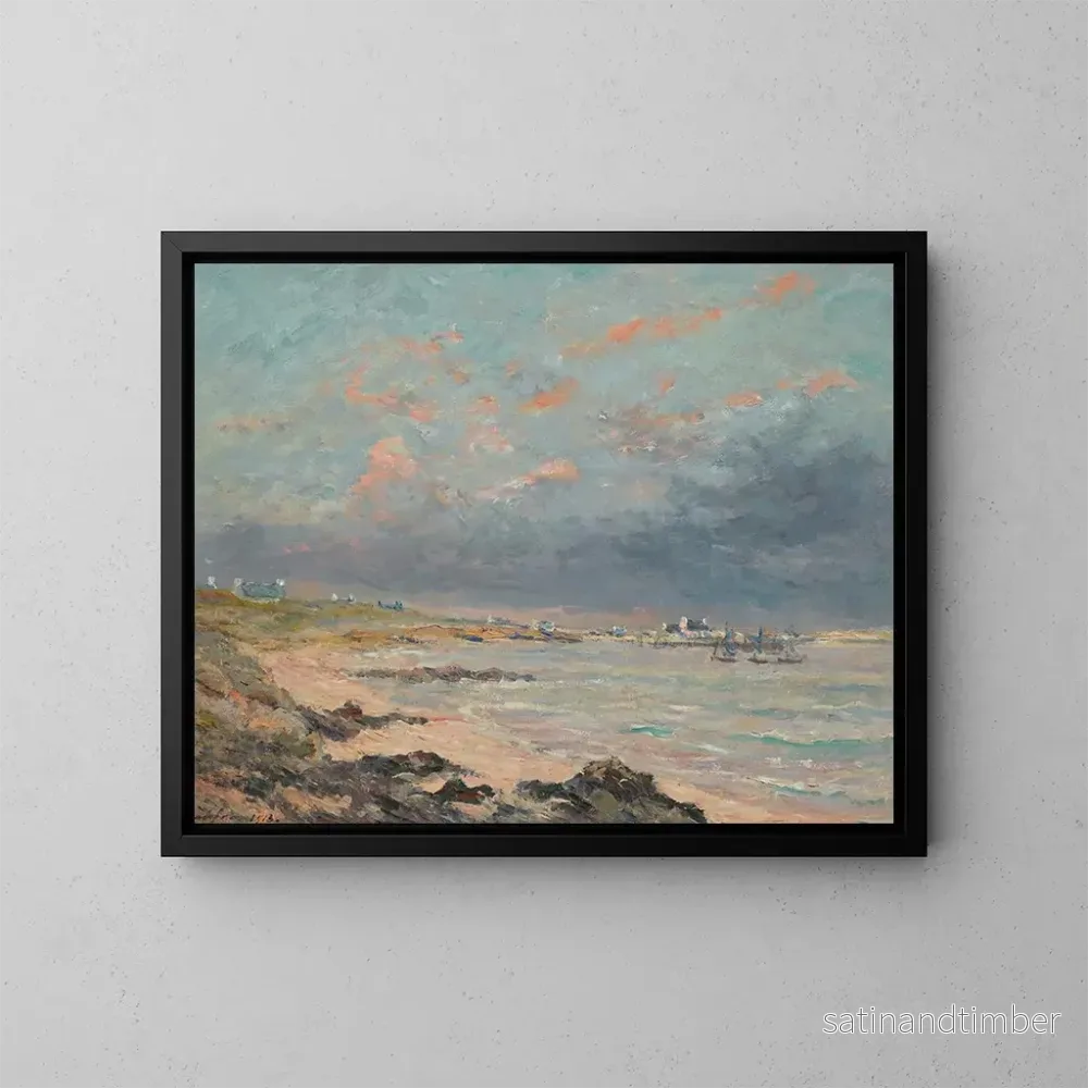 Reproduktion av målningen Soir d'or à Kerhostin - Maxime Maufra
