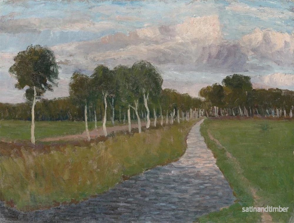 Reproduktion av målningen Kväll vid Moor-kanalen II - Fritz Overbeck - Bild 2