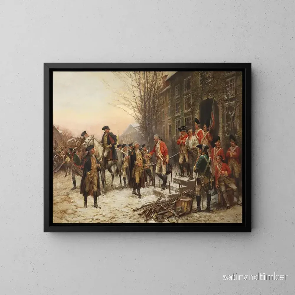 Reproduktion av målningen George Washington 1732-1799 framför Nassau Hall – Edward Percy Moran Reproduktion av målningen George Washington 1732-1799 framför Nassau Hall – Edward Percy Moran