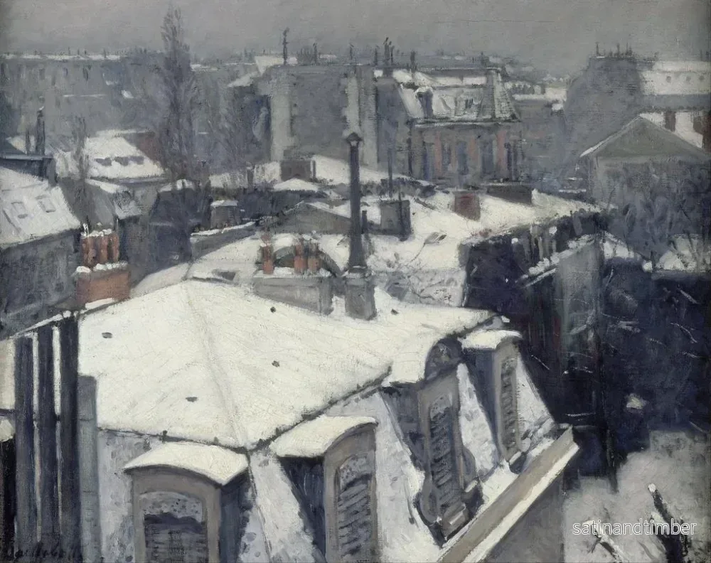 Reproduktion av målningen Tak under snön - Gustave Caillebotte - Bild 2