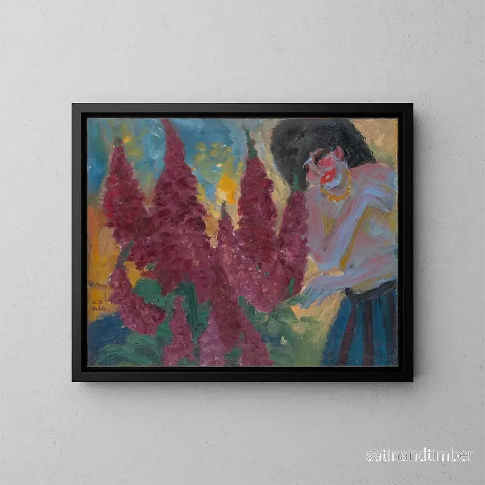 Reproduktion av målningen Morgon i blomsterträdgården - Emil Nolde