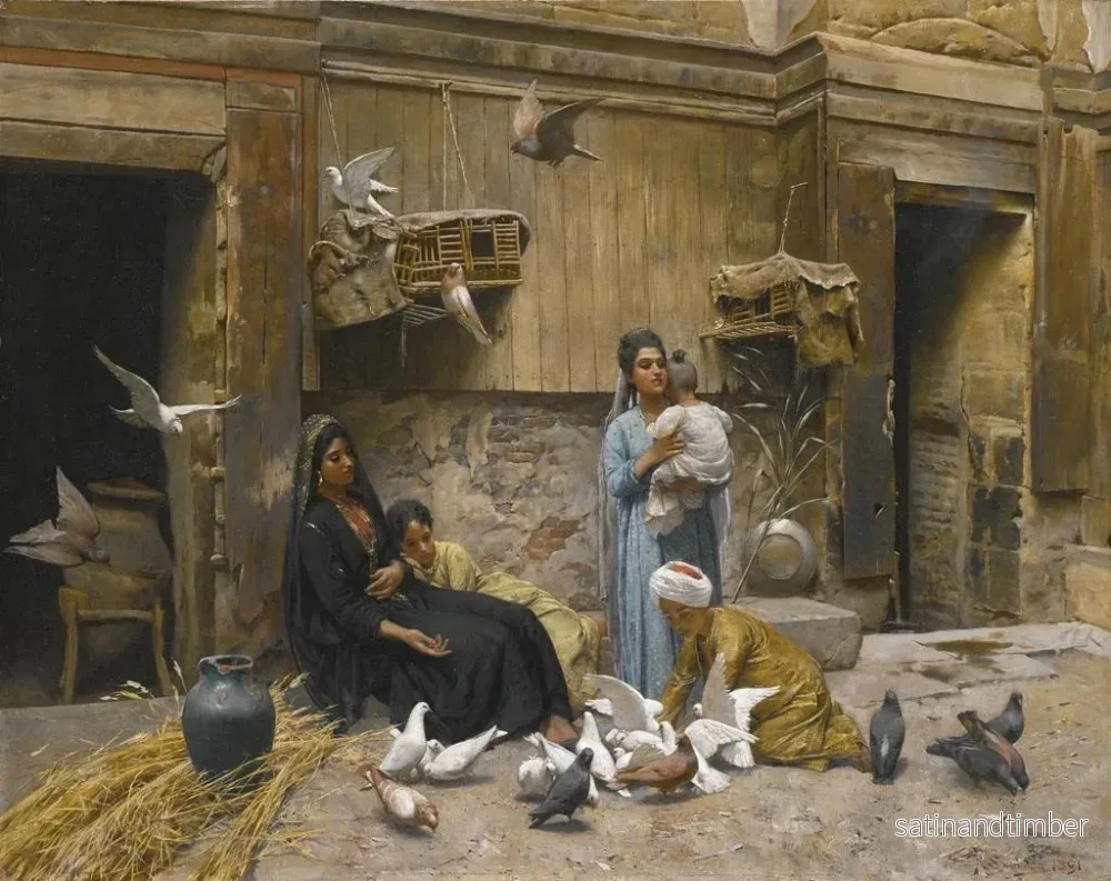 Reproduktion av målningen Une cour cairote - Rudolf Swoboda - Bild 2