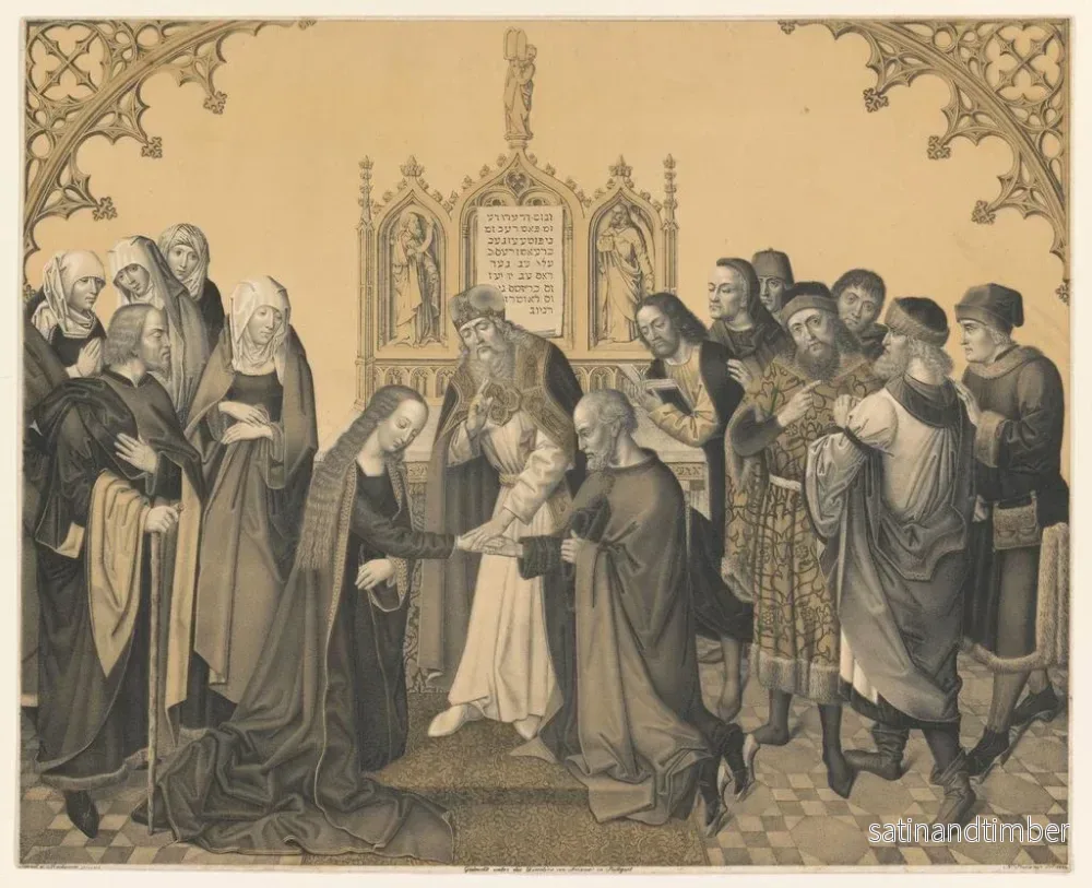 Reproduktion av målningen av Äktenskapet mellan Josef och Maria - Johann Nepomuk Strixner - Bild 2