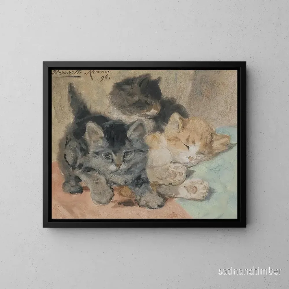 Reproduktion av målningen Tre kattungar – Henriette Ronner-Knip Reproduktion av målningen Tre kattungar – Henriette Ronner-Knip