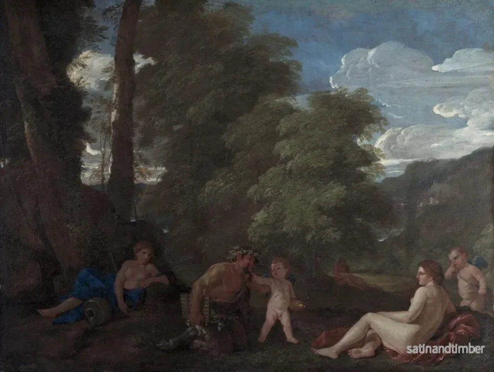 Reproduktion av målningen Nymf och satyr, kärleken triumferar över allt - Nicolas Poussin - Bild 2