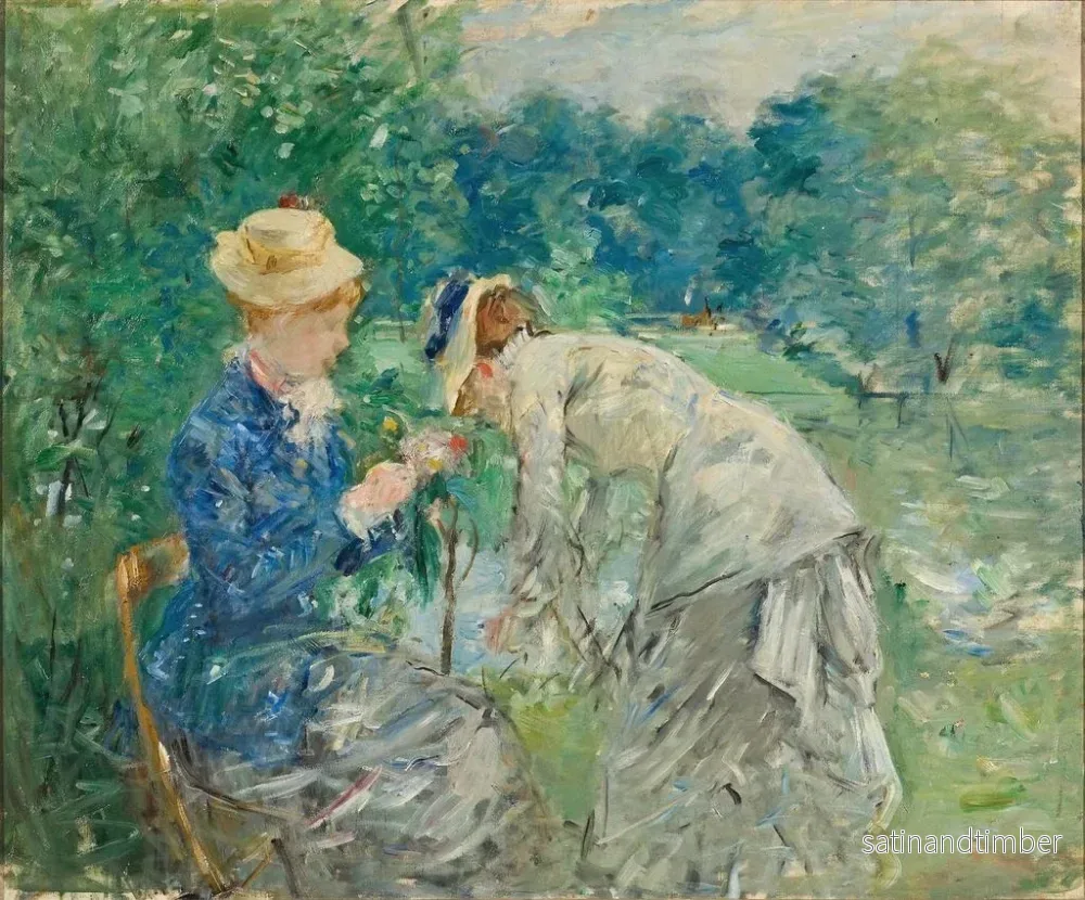 Reproduktion av målningen i skogen av Boulogne - Berthe Morisot - Bild 2