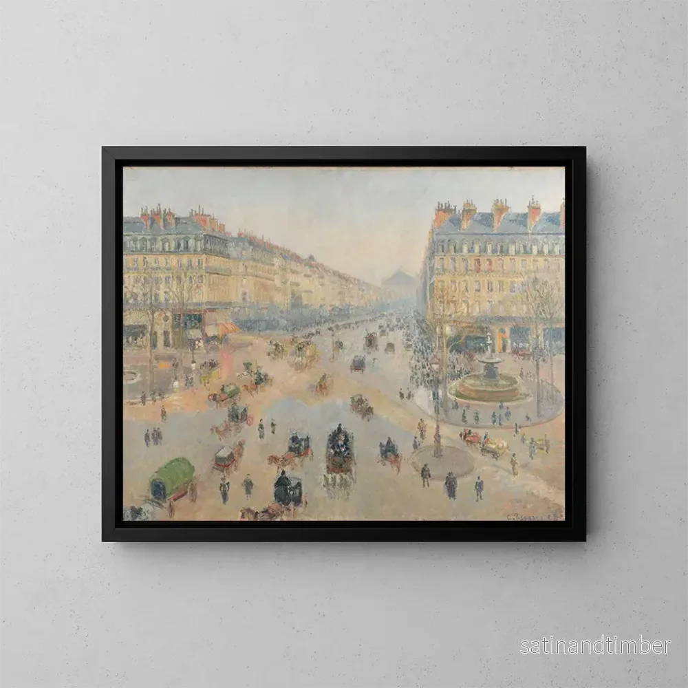 Reproduktion av målningen L'avenue de l'Opéra - Camille Pissarro
