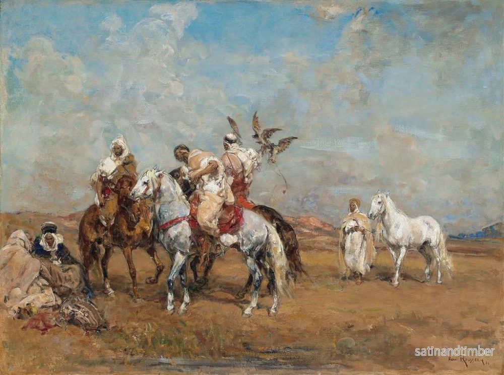 Reproduktion av målningen La chasse au faucon - Henri Émilien Rousseau - Bild 2