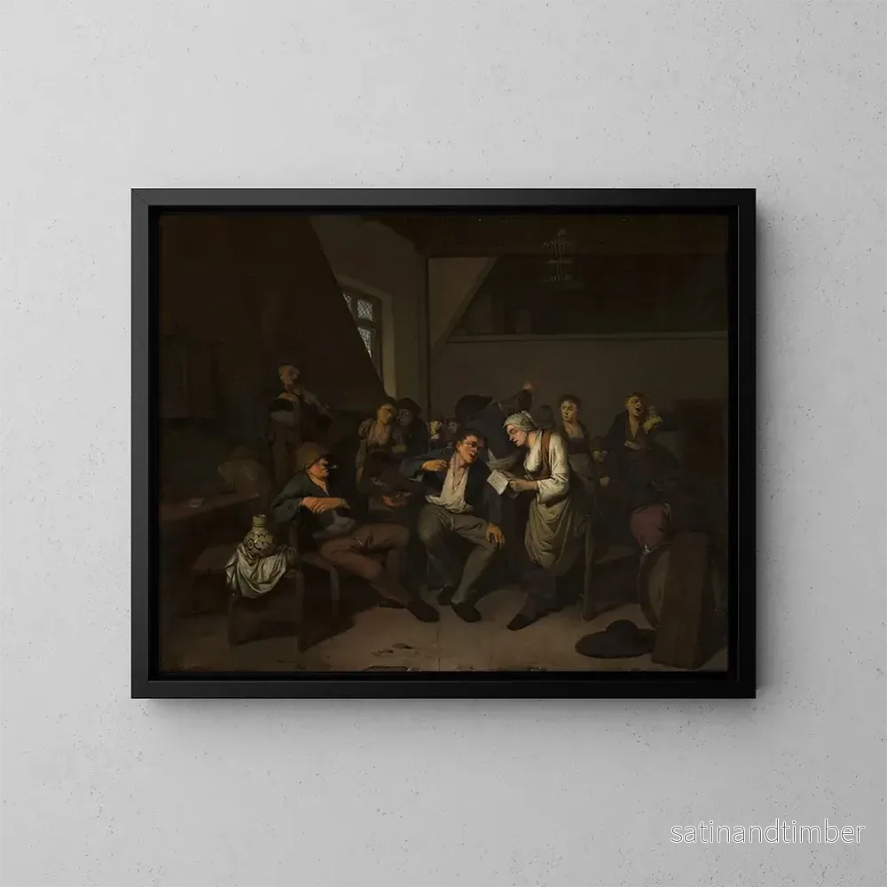 Reproduktion av målningen Fest i en taverna - Cornelis Pietersz Bega
