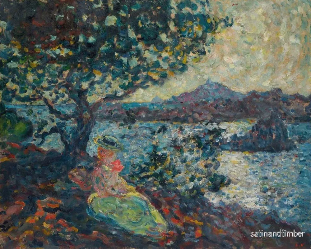 Reproduktion av målningen av en sittande kvinna vid havet - Louis Valtat - Bild 2