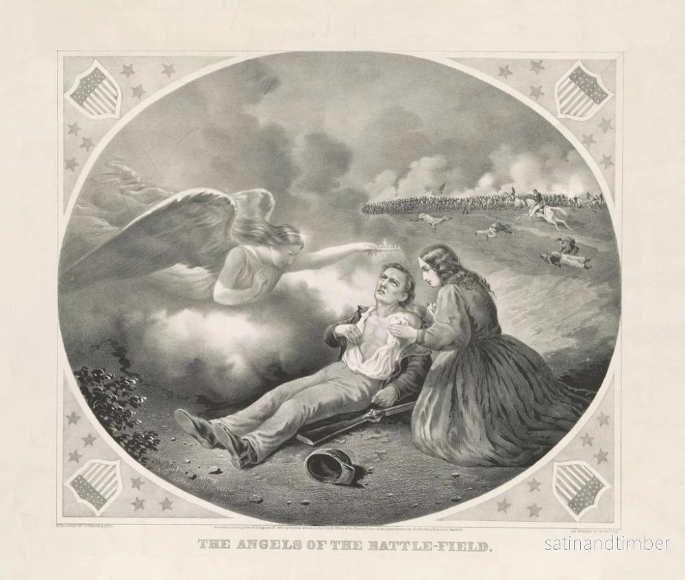 Reproduktion av målningen Änglar från slagfältet - Currier & Ives - Bild 2