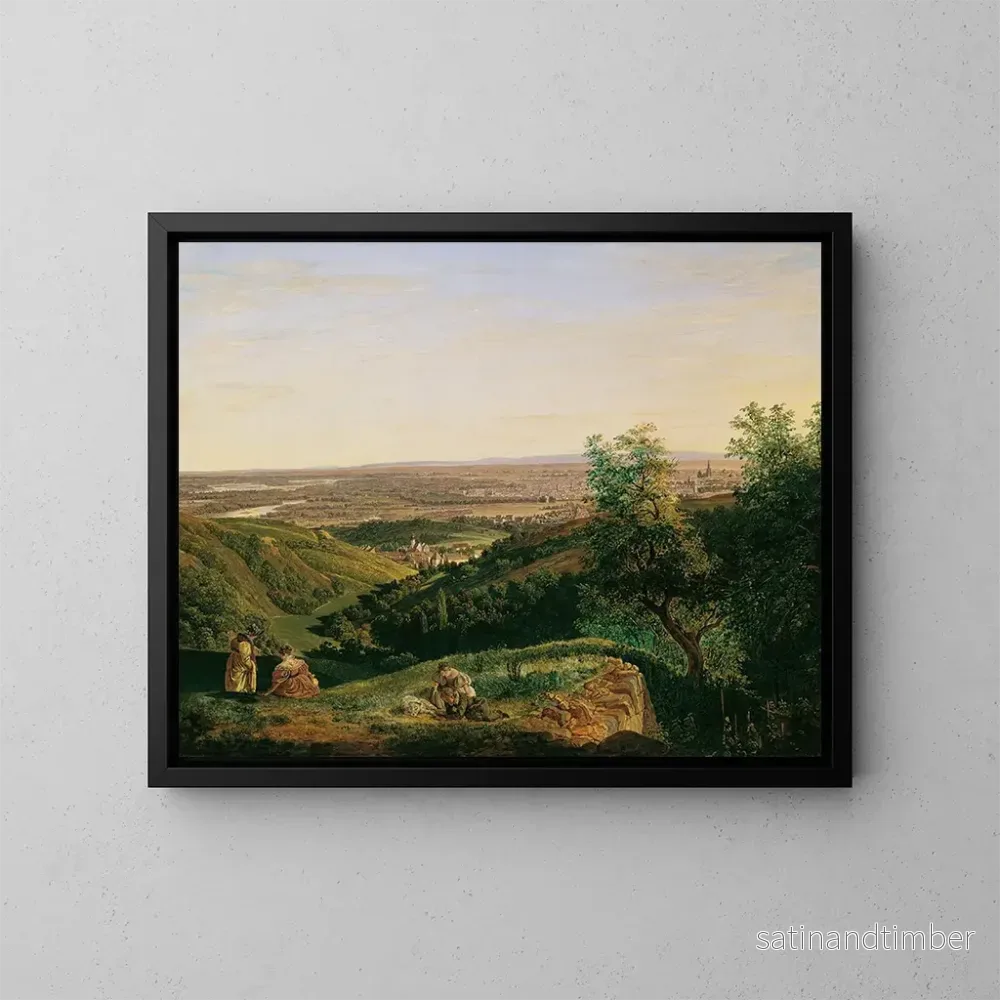 Reproduktion av målningen Vue sur Vienne depuis le Krapfenwaldl – Matthias Rudolf Toma Reproduktion av målningen Vue sur Vienne depuis le Krapfenwaldl – Matthias Rudolf Toma