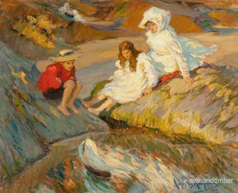 Reproduktion av målningen Le petit bateau à voile - Augustus Koopman - Bild 2