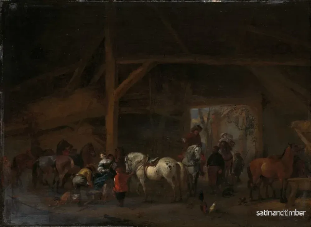 Reproduktion av målningen En stuga - Philips Wouwerman - Bild 2