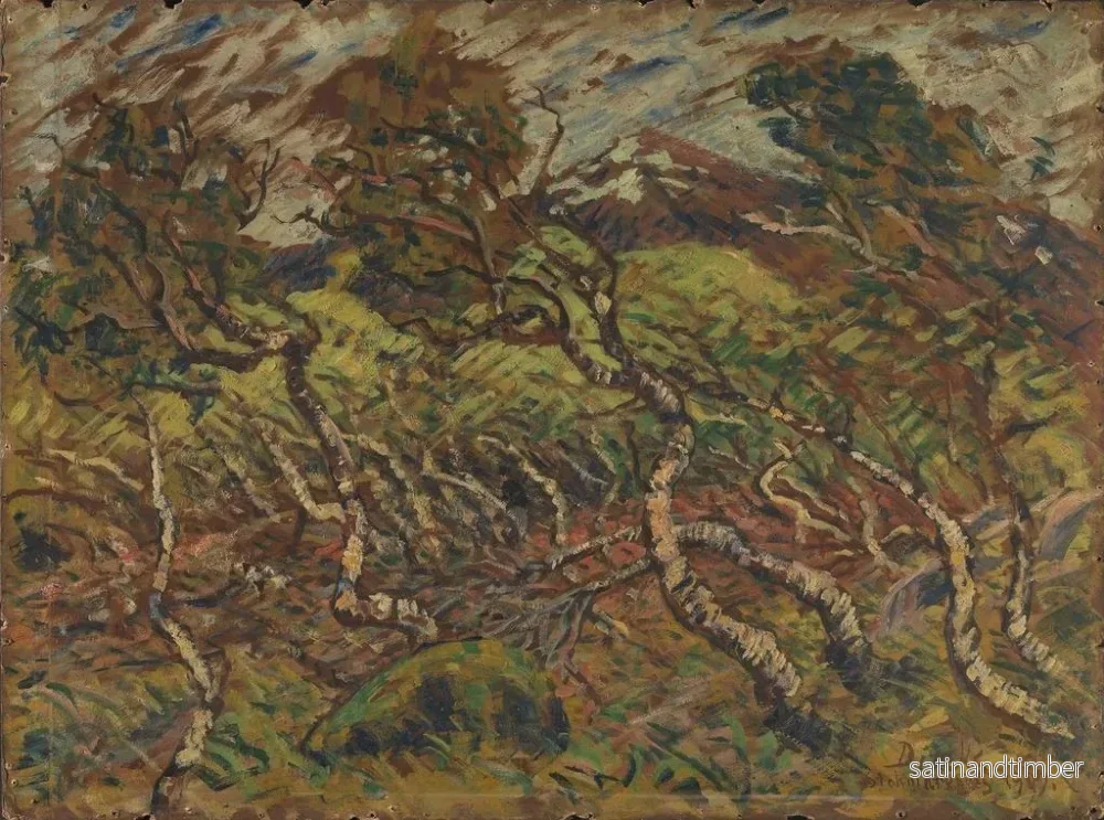 Reproduktion av målningen Bouleau nain sous la tempête - Edvard Diriks - Bild 2