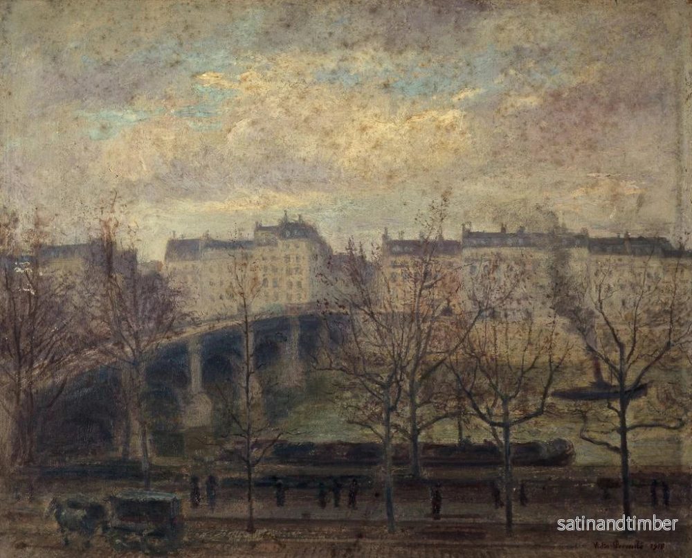 Reproduktion av målningen Le pont de la Tournelle - Victor Lecomte - Bild 2